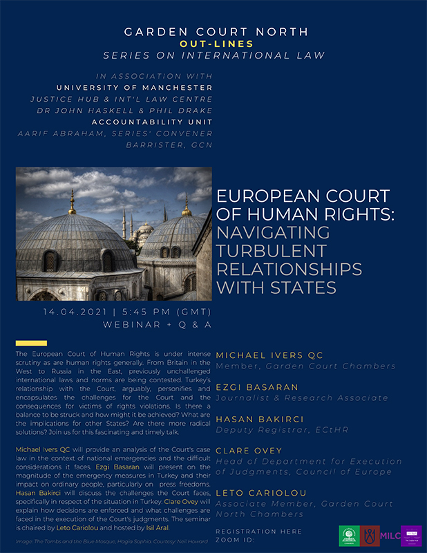 You are currently viewing Join us on 14 April 2021 for a frank discussion on the protection of human rights in Turkey, chaired by Leto Cariolou: